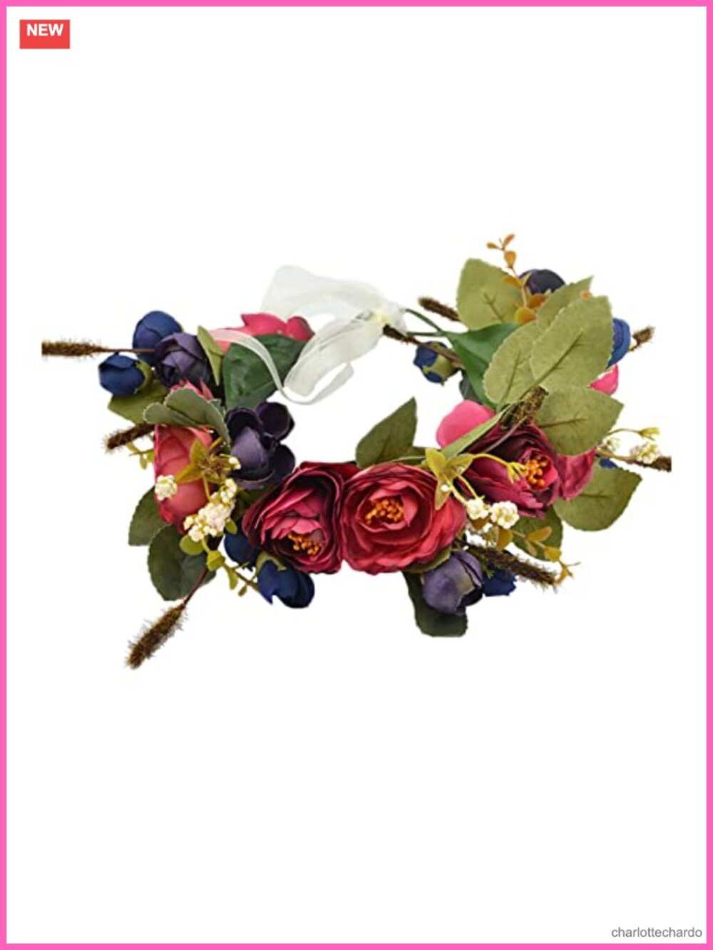 Handmade Flower Headband Wreath Boho Floral Crown Wedding